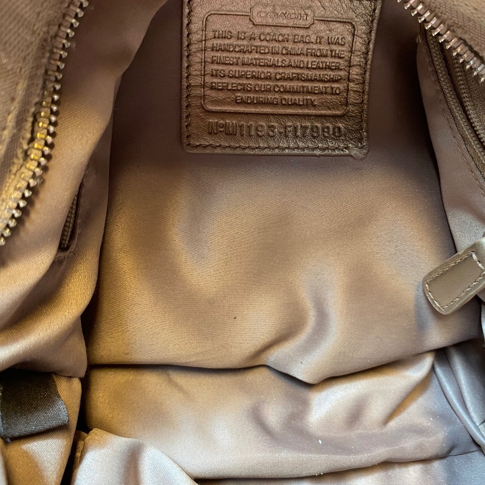 Coach Brooke Signature Sateen Hobo Bag - Metallic Gold Bag - Picture 5 of 5